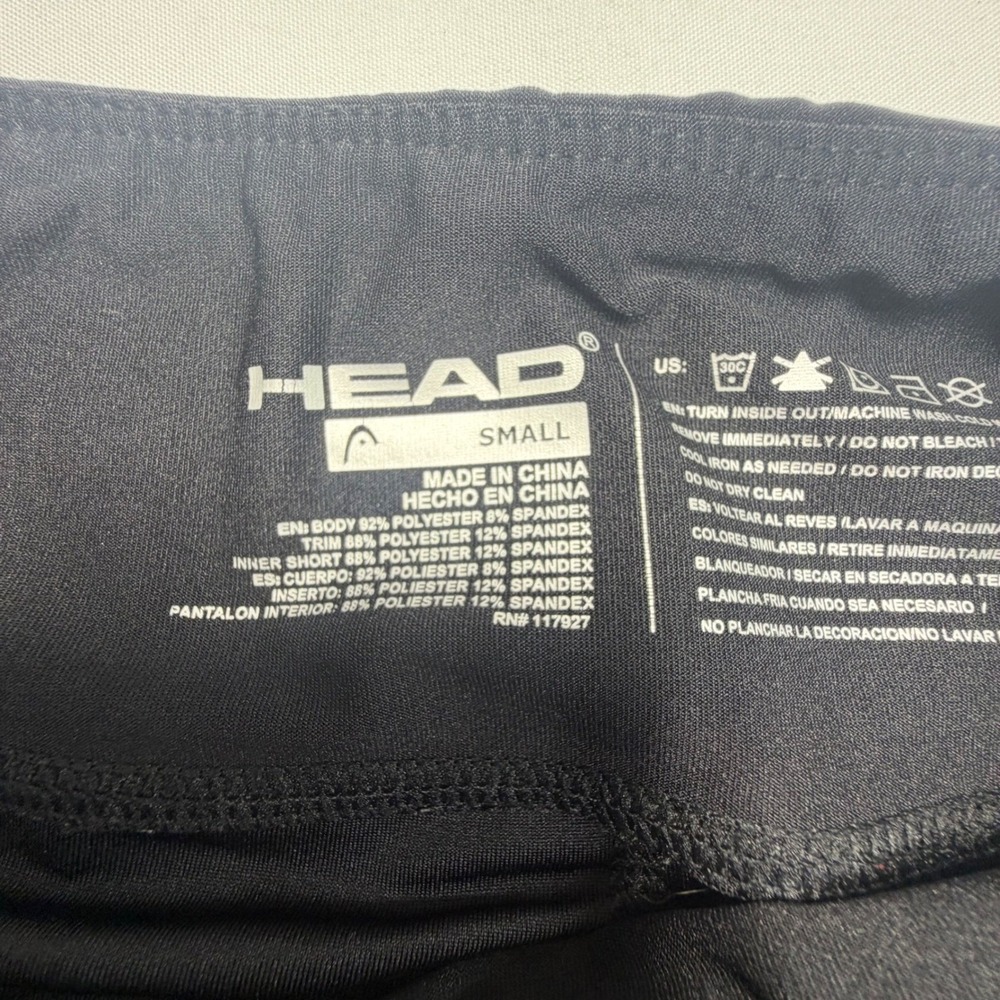 HEAD Tennis Skort Small Black Built In Shorts Athletic Pickleball Golf - Picture 5 of 8